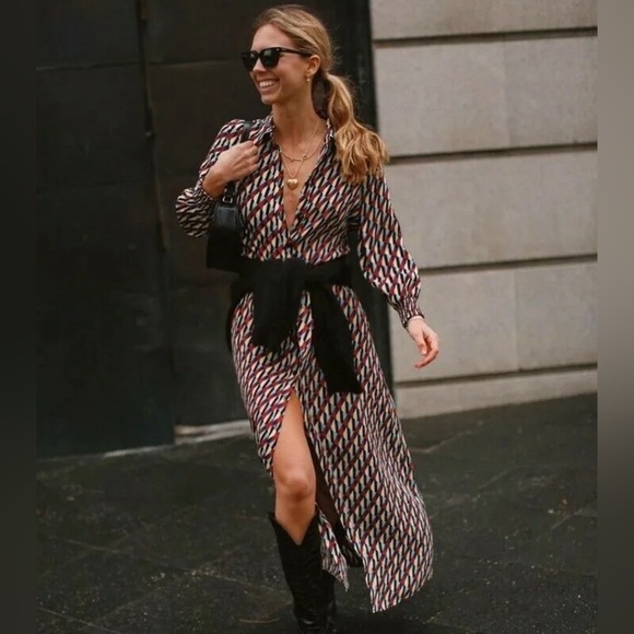 ๐ฆ Bloggers Favorite ๐ฆ 
Zara Print Dress Size M 4786/258 - Picture 3 of 16